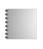 Broschüre mit Metall-Spiralbindung, Endformat Quadrat 14,8 cm x 14,8 cm, 12-seitig