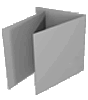 Faltblatt, gefalzt auf Quadrat 12,0 cm x 12,0 cm, 8-seiter (Doppelparallelfalz)