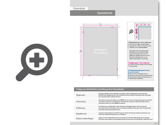 Product Bild speisekarte_mit_3-fach_drahtheftung__endformat_17_0_cm_x_24_0_cm__8-seitig