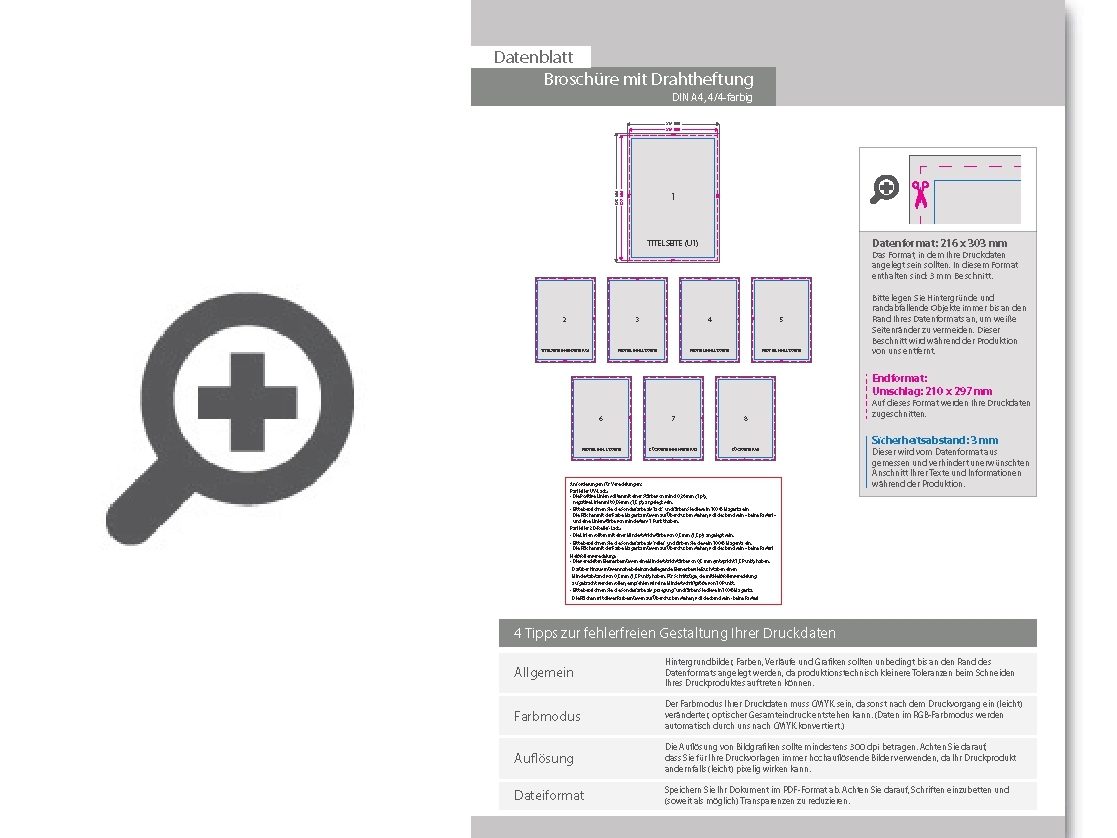 Product Bild brosch__re_mit_drahtheftung__endformat_din_a4__136-seitig