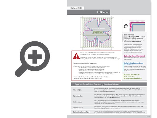 Product Bild hinterglasaufkleber_4_0_farbig_bedruckt_in_kleeblatt-form_konturgeschnitten