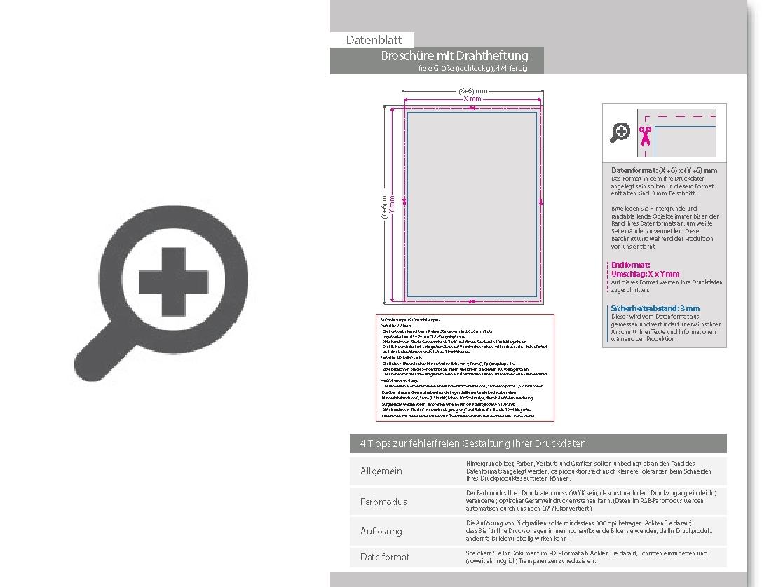 Product Bild hochwertige_brosch__re_mit_drahtheftung__8-seitig__freie_gr____e_(rechteckig)__4_4-farbig_bedruckt
