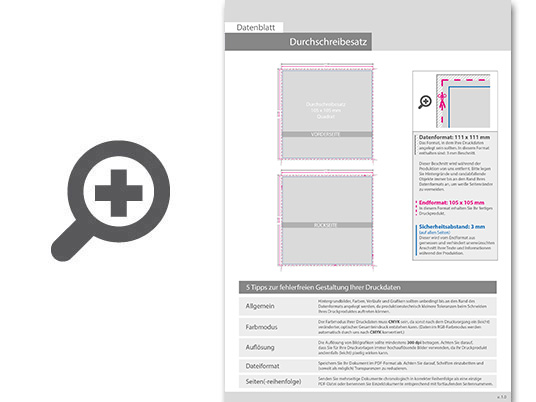 Product Bild durchschreibes__tze_quadrat_10_5_cm_x_10_5_cm__6-fach__1_1-farbig