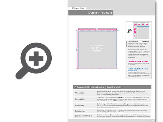 Product Bild durchschreibes__tze_quadrat_10_5_cm_x_10_5_cm__6-fach__4_0-farbig