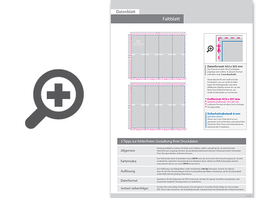 Product Bild faltblatt__gefalzt_auf_10_5_cm_x_29_7_cm__vertikaler_3-bruch_fensterfalz__8-seitig