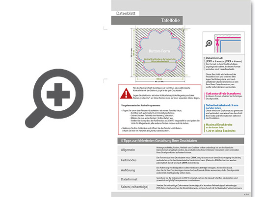 Product Bild hochwertige_tafelfolie_mit_wei__druck_in_button-form_konturgeschnitten___einseitig_1_0-farbig_bedruckt
