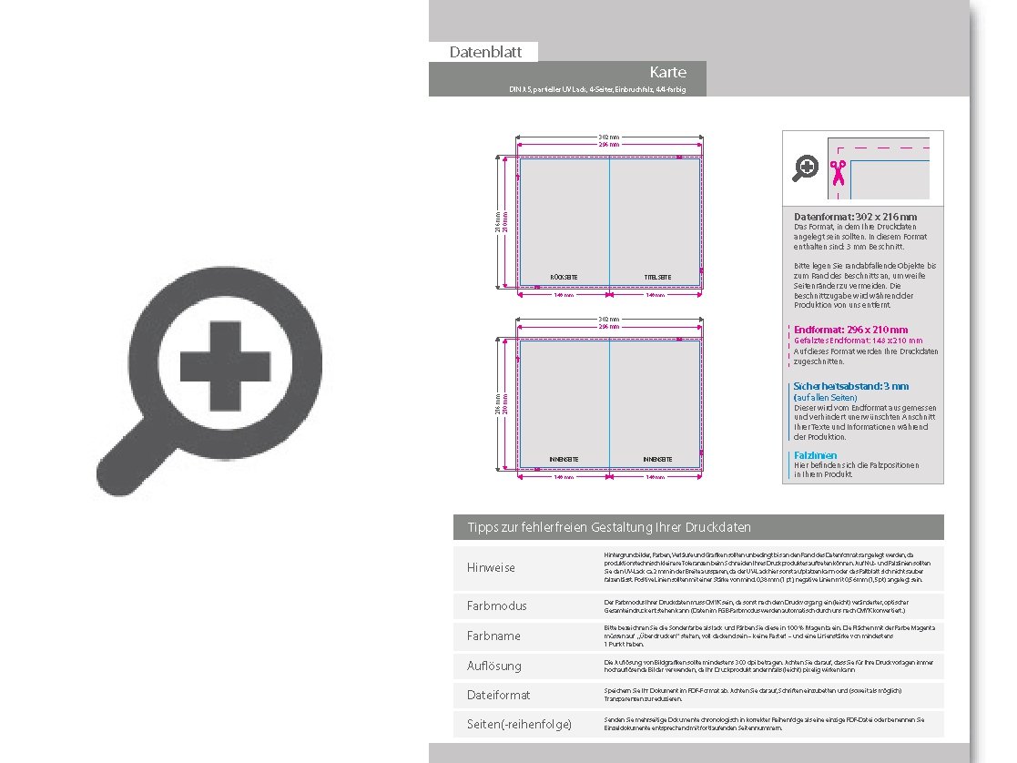 Product Bild einladungskarte_din_a5_4-seiter_4_4_farbig_mit_beidseitig_partieller_uv-lackierung