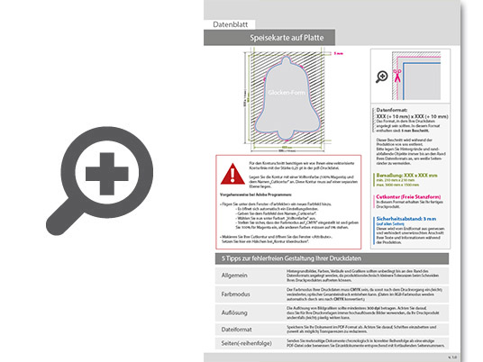 Product Bild speisekarte_auf_platte_in_glocke-form_konturgefr__st___einseitig_4_0-farbig_bedruckt