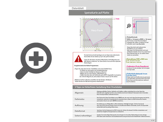 Product Bild speisekarte_auf_platte_in_herz-form_konturgefr__st___einseitig_4_0-farbig_bedruckt